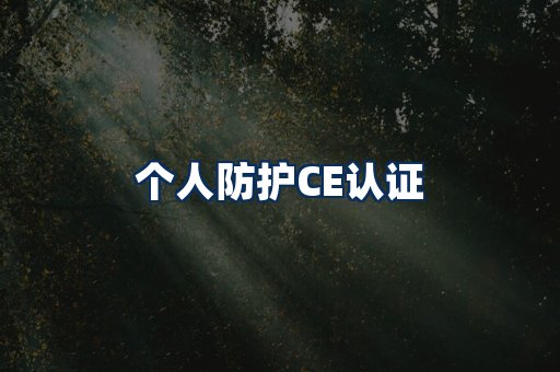 个人防护CE认证